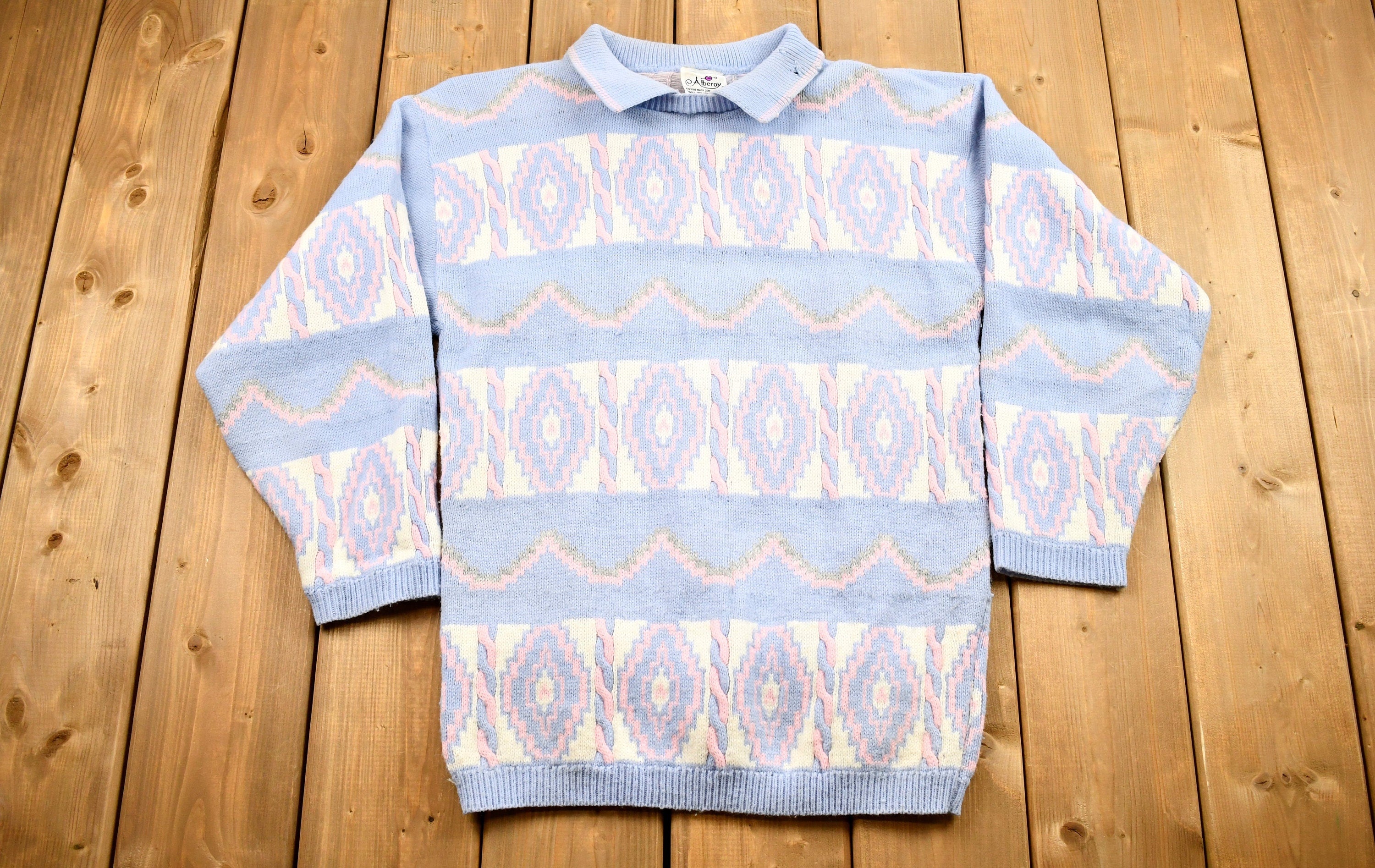 Vintage Alberoy Collared Knit Sweater