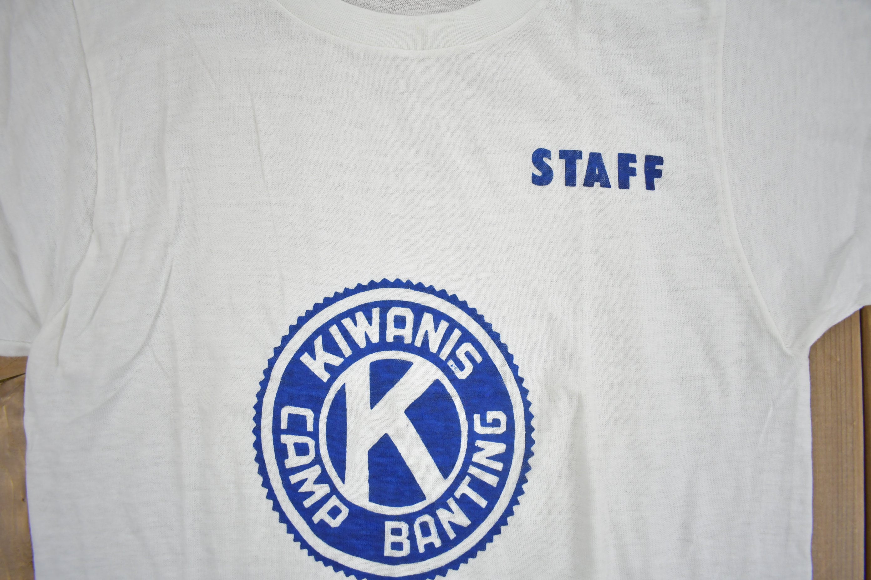 Vintage 1980s Kiwanis Camp Banting Staff T Shirt