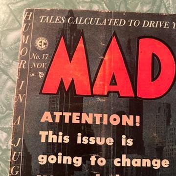 MAD Comic #17 Nov 1954 by Harvey Kurtzman Very Rare Vintage, 3 Good Minus