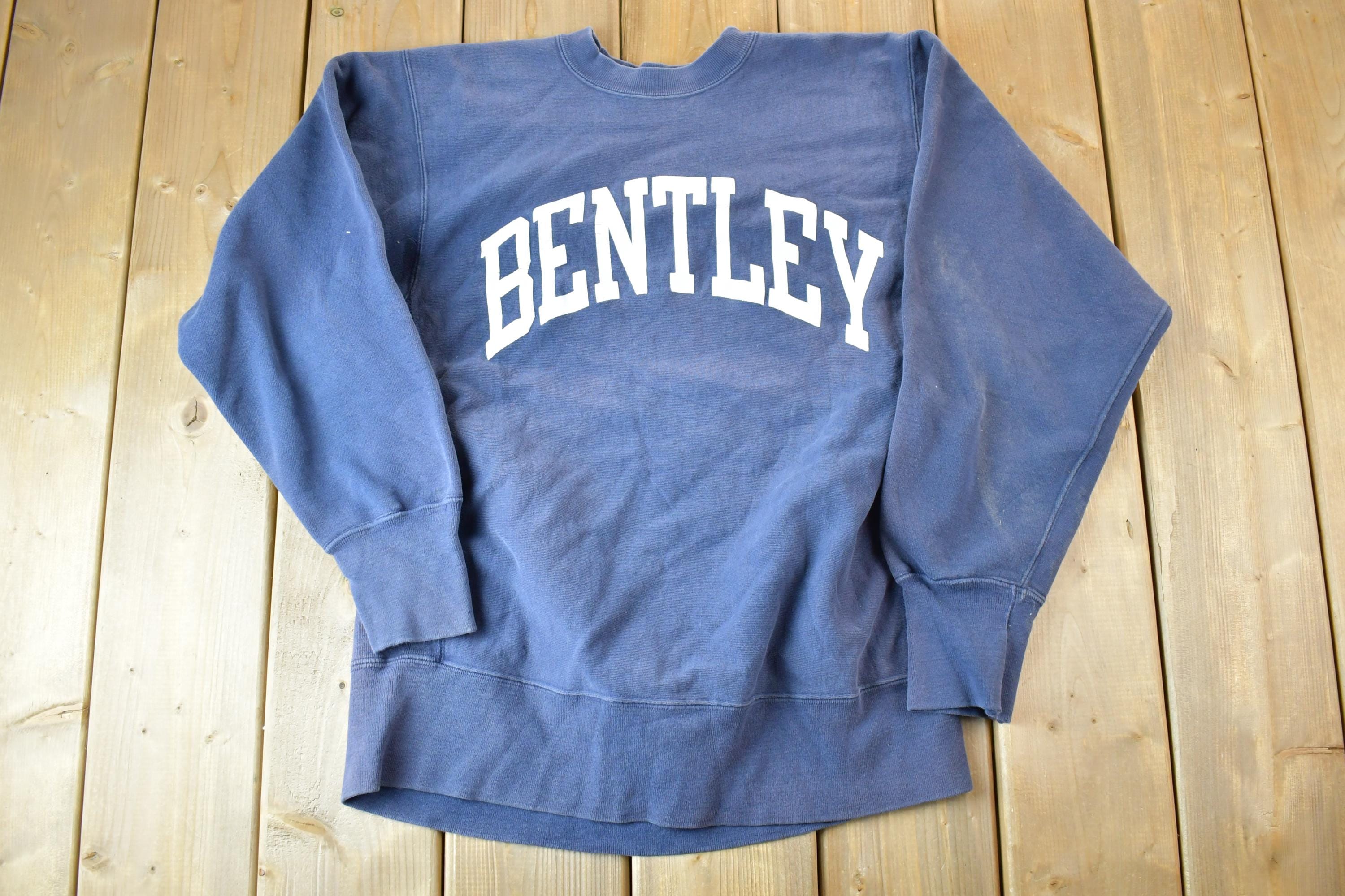 Vintage 1990s Bentley University Champion Reverse Weave Warm Up Sweatshirt