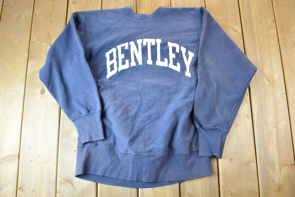 Vintage 1990s Bentley University Champion Reverse Weave Warm Up Sweatshirt /