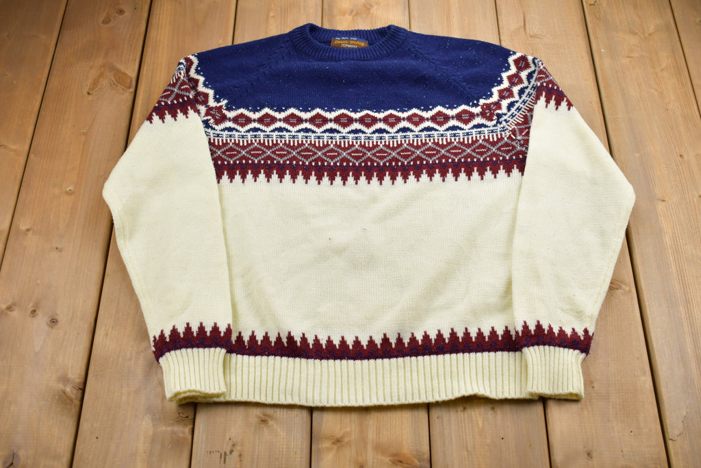 Vintage 1980s JC Penney Aztec Knitted Sweater