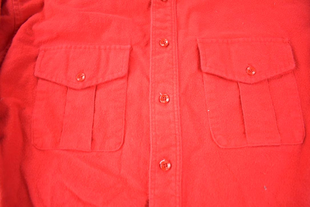 Vintage 1990s Eddie Bauer Red Button Up Flannel Shirt