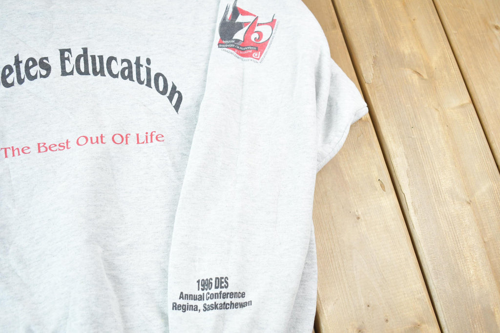 Vintage 1996 Canadian Diabetes Association 75th Anniversary Graphic Crewneck Sweatshirt