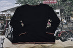 Vintage 1990s Floral Knit Cardigan Button Up Sweater