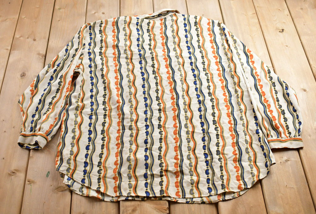 Vintage 1990s Impressions Funky Pattern Button Up Shirt