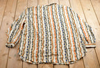 Vintage 1990s Impressions Funky Pattern Button Up Shirt