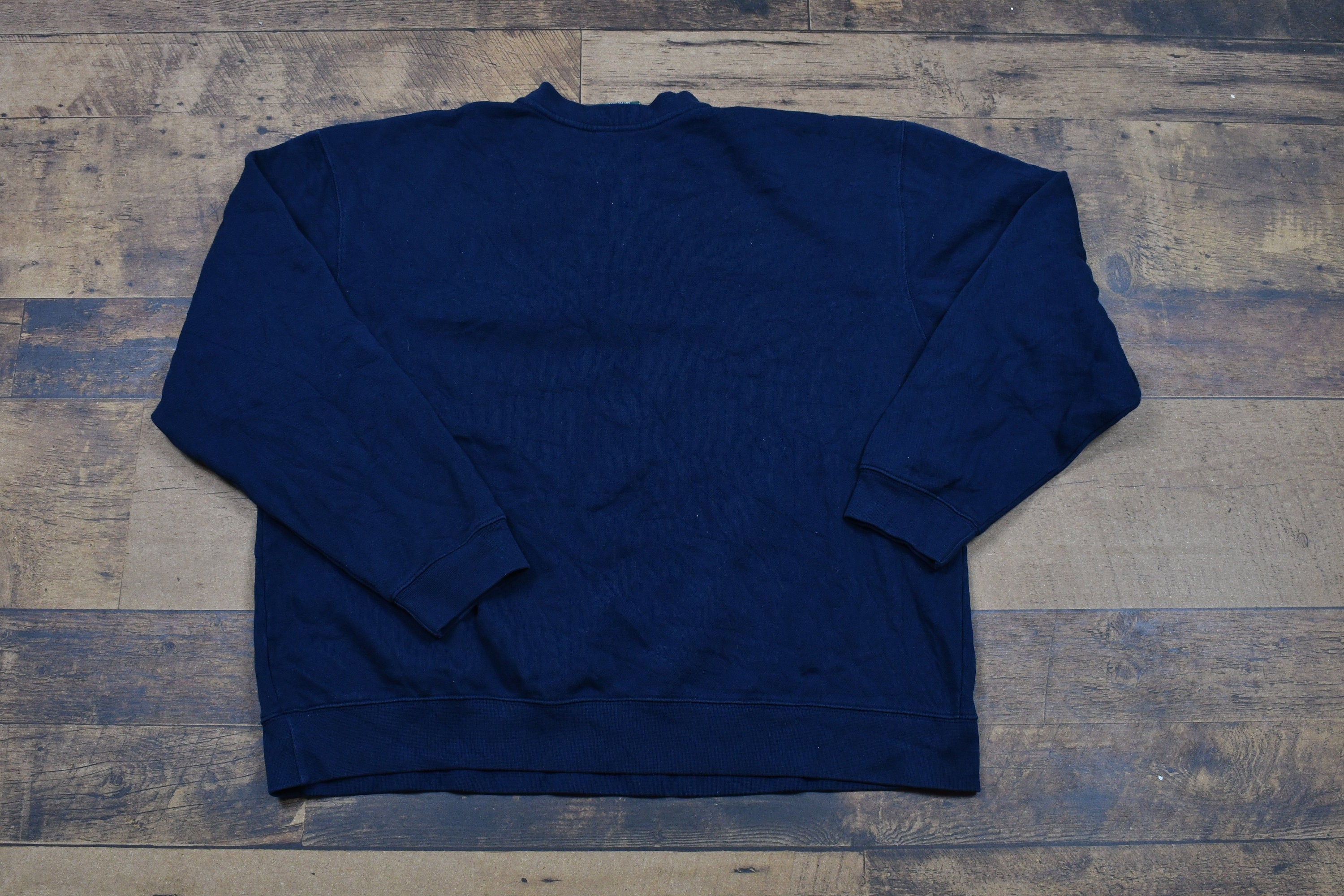 Vintage 1990s Deer Embroidered Quarter Button Sweatshirt