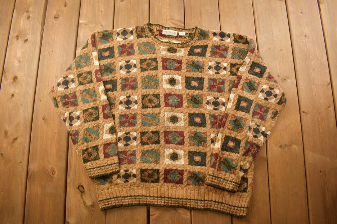 Vintage 1990s Bachrach Knitted Crewneck Sweater