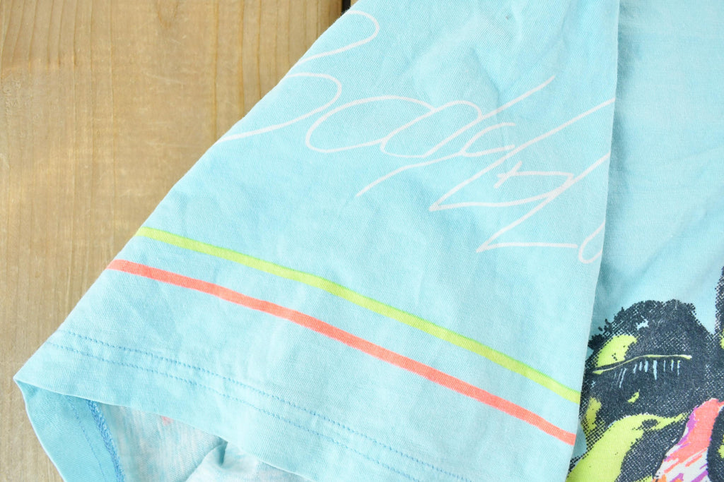 Vintage 1988 Body Glove All Over Print Neon Single Stitch Surfing T-Shirt
