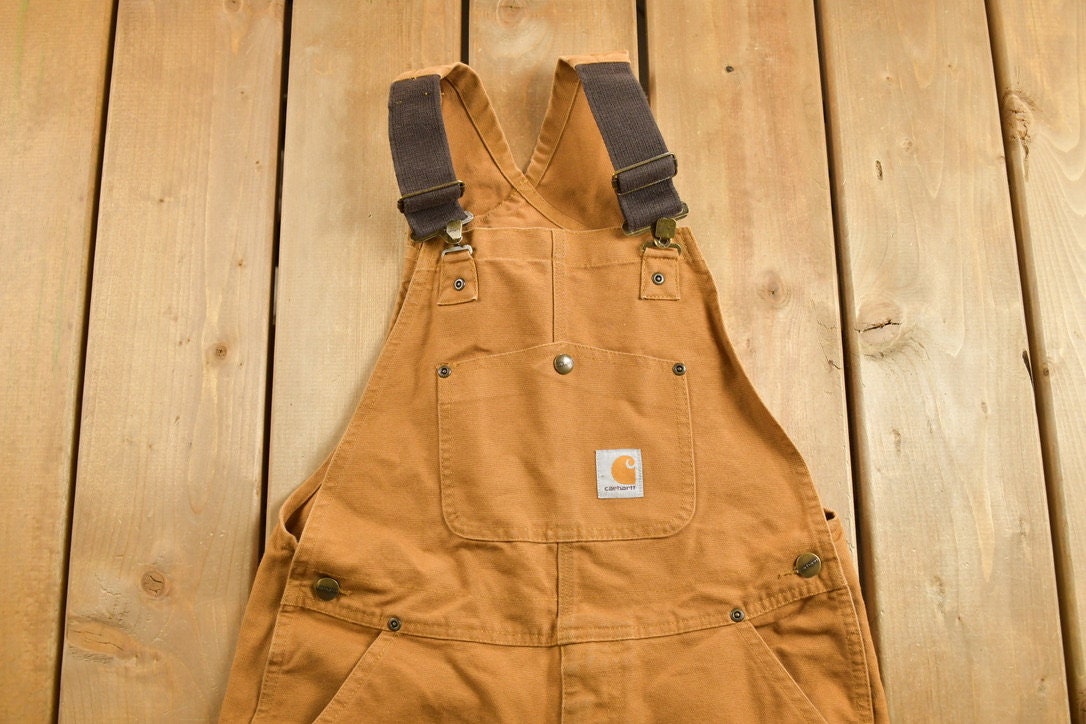 Vintage 1990s Carhartt Double Knee Canvas Overalls