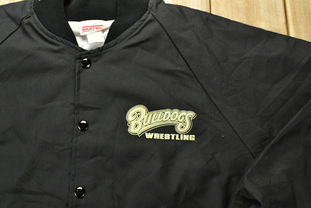 Vintage 1980s Hopewell Wrestling Bulldogs Windbreaker Bomber Jacket