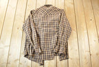 Vintage 1990's Wrangler Plaid Button Up Western Shirt Made In USA