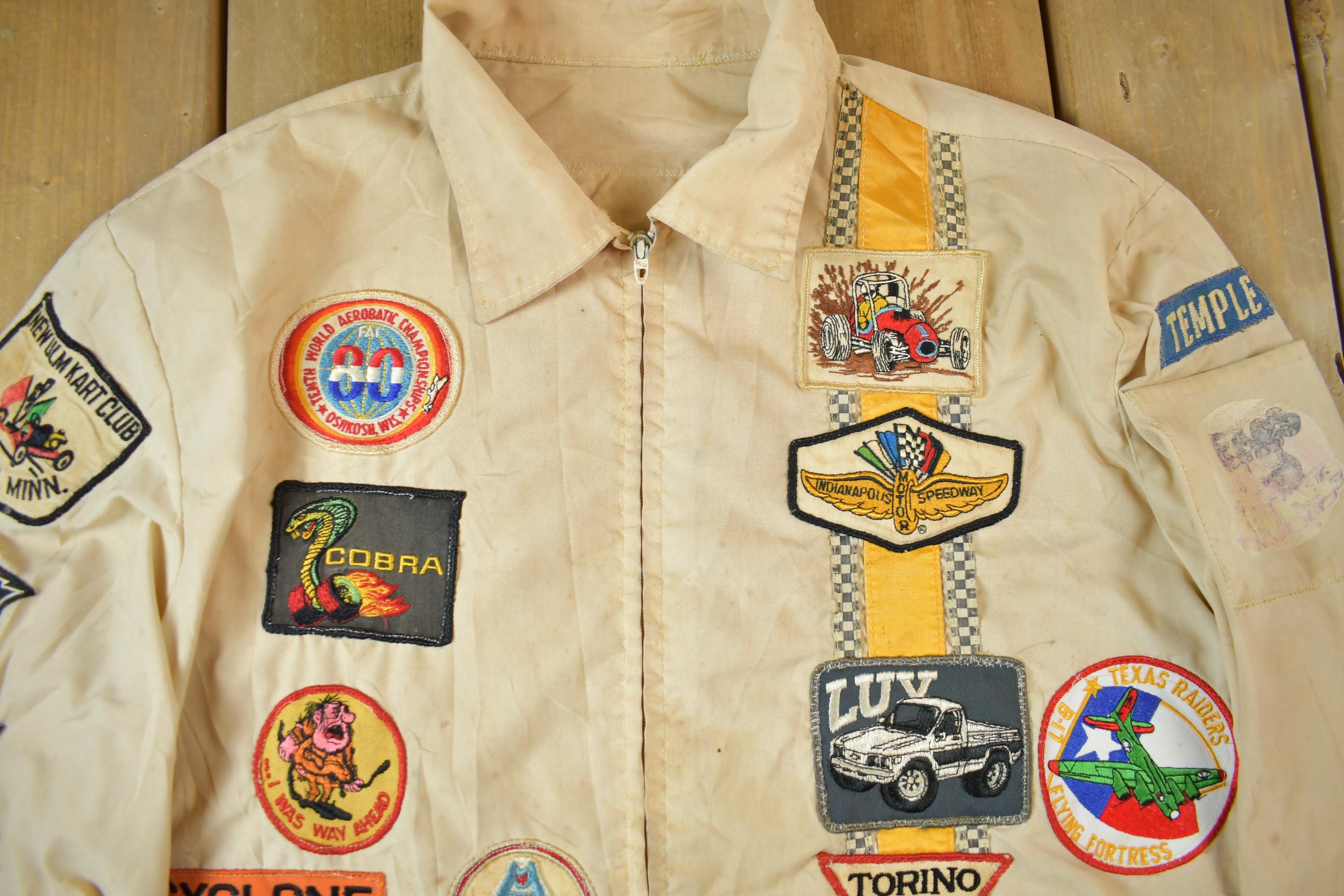 Vintage 1970s Custom Racing Patchwork Jacket