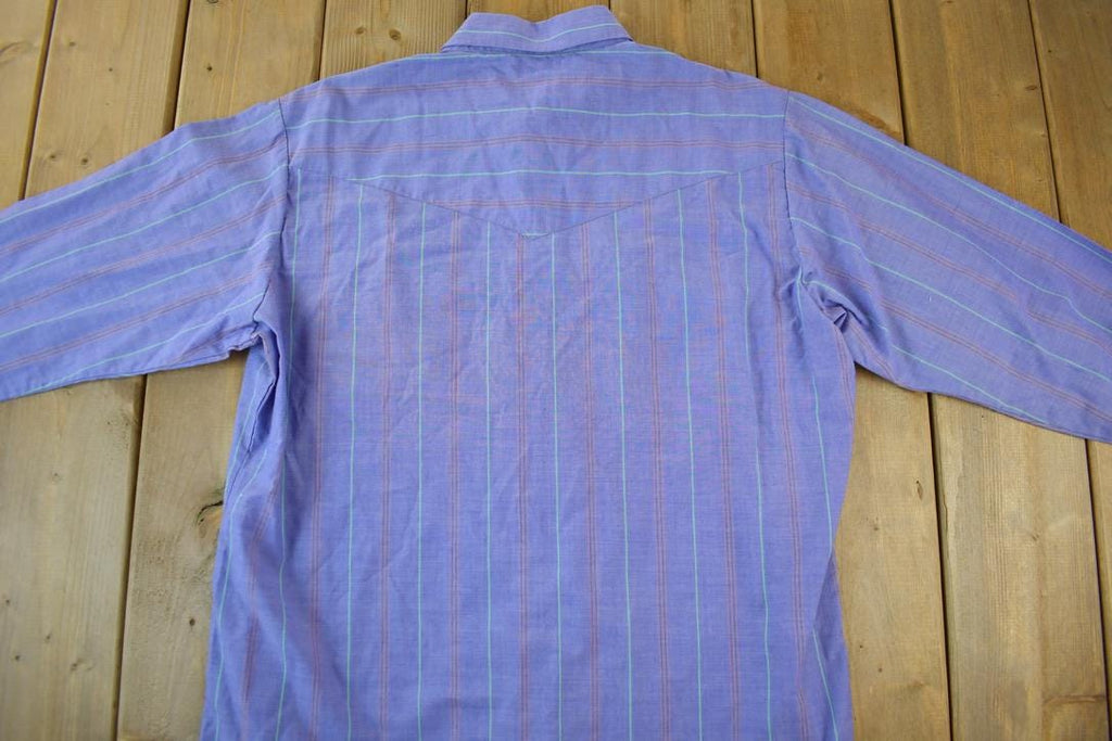 Vintage 1990s Ely Gentleman Stripe Western Shirt  Casual Wear