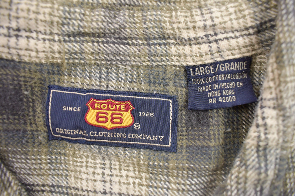 Vintage 1990s Route 66 Plaid Button Up Shirt