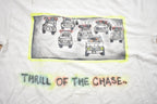 Vintage 1990s Thrill Of The Chase Police Cars Air Brush Graphic T-Shirt  Streetwear  Retro Style  1990s Graphic Tee  Size Extra Large