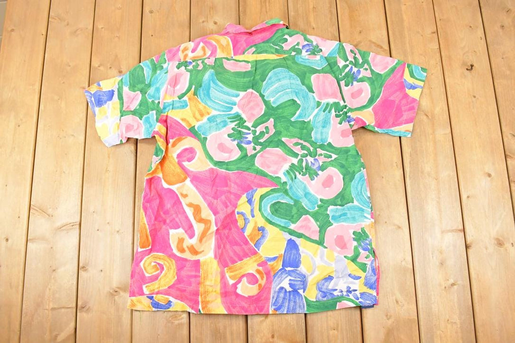 Vintage 1990s Polo By Ralph Lauren Abstract Hawaiian Button Up Shirt Men's L