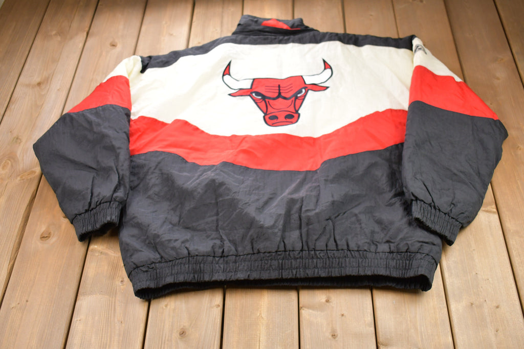 Vintage 1980s Chicago Bulls NBA Apex One Full Zip Puffer Jacket