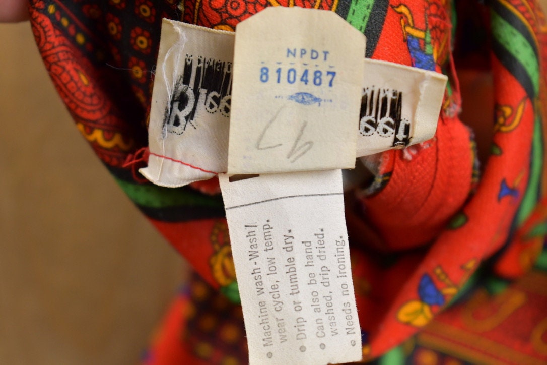 Vintage 1950s Paisley Dress
