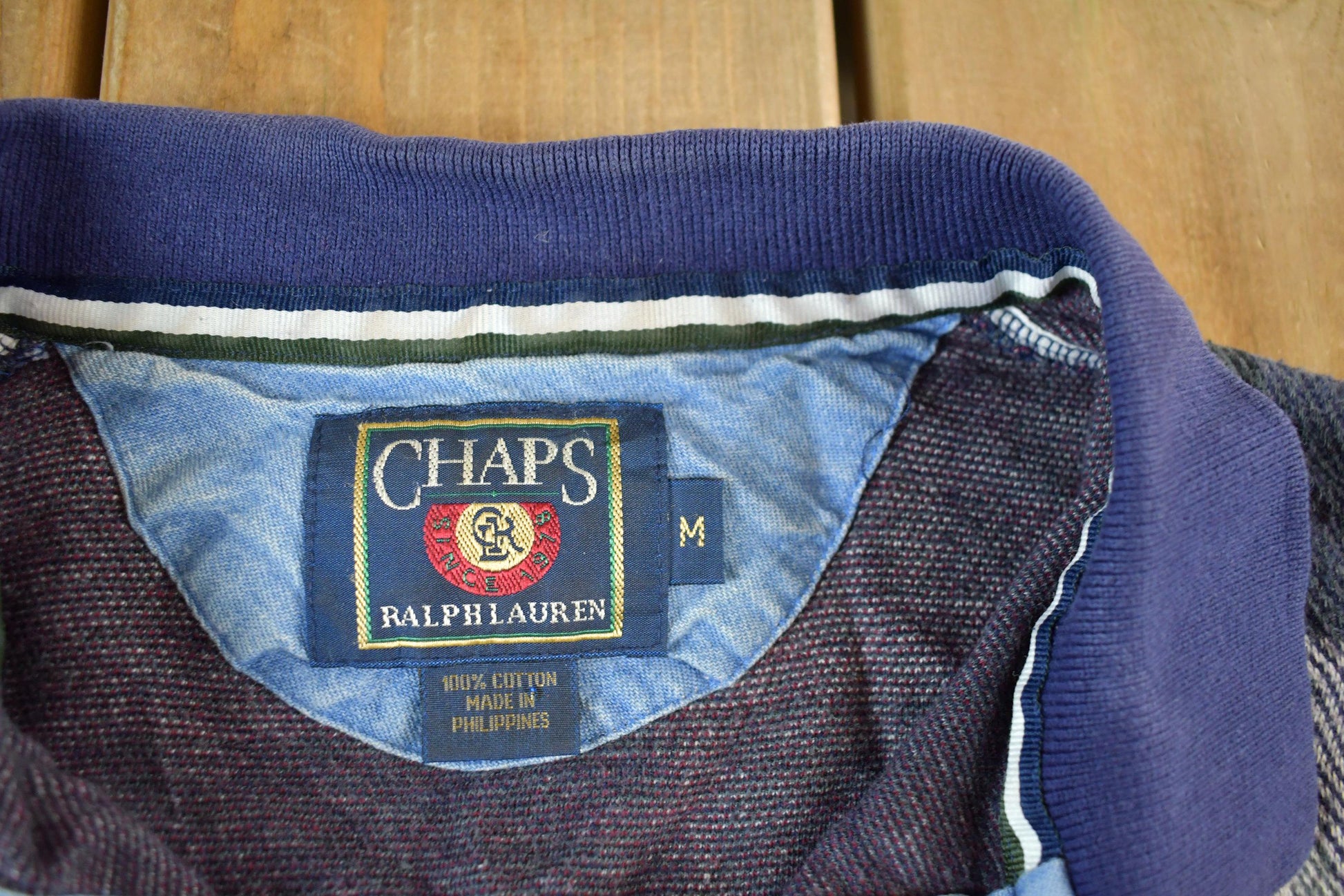 Vintage 1990s Chaps Ralph Lauren Long Sleeve Polo Sweatshirt Men's Medium / Rugby / Athleisure / Streetwear / Ralph Lauren / Casual Wear