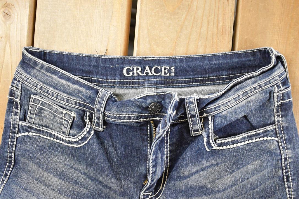 Vintage Deadstock Y2K Grace In LA Texas Bootcut Low Rise Skinny Jeans Women's Size 27 x 32