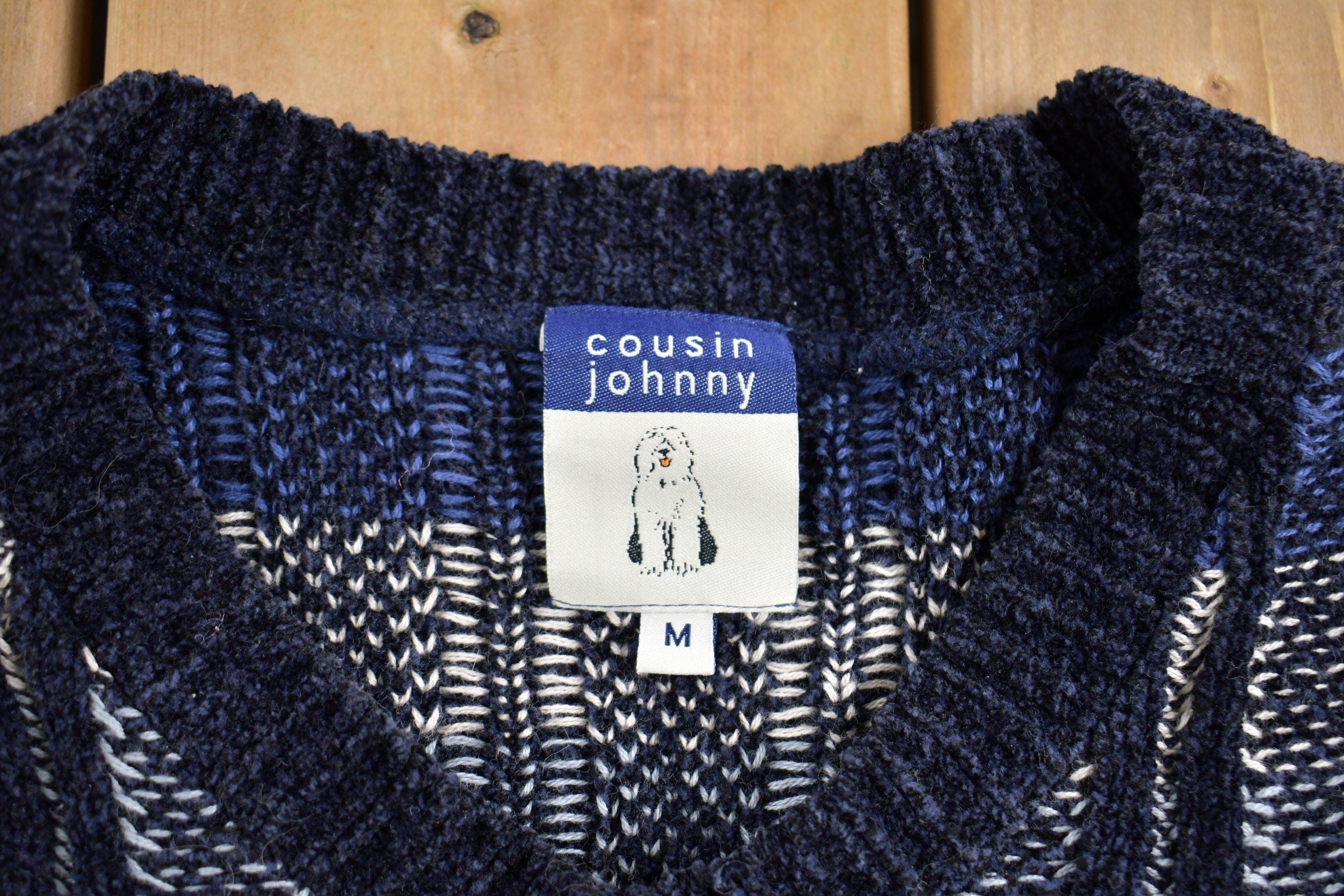 Vintage 1990s Cousin Johnny V-Neck Knitted Sweater