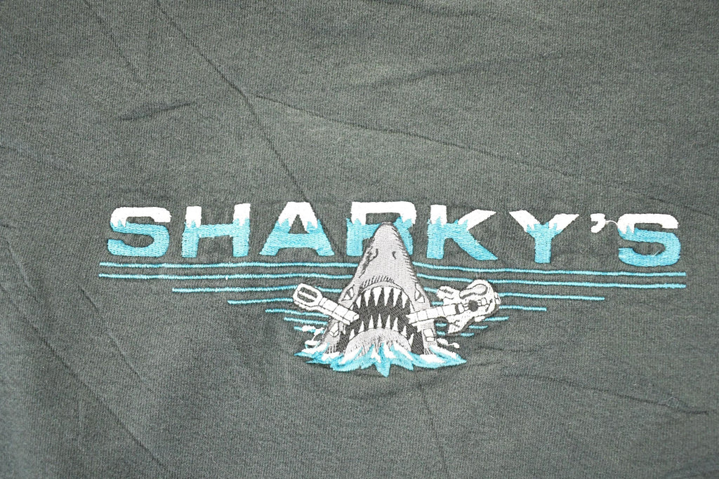 Vintage 1990s Sharky's Guitar Embroidered Heavyweight Crewneck Sweatshirt Men's XL