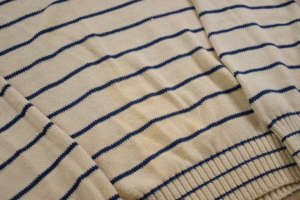 Vintage 1980s Robert Bruce Striped Knit Crewneck Sweater