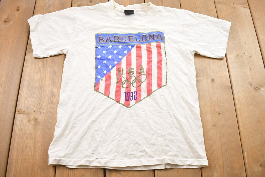 Vintage 1992 Barcelona Olympics Team USA Souvenir T Shirt