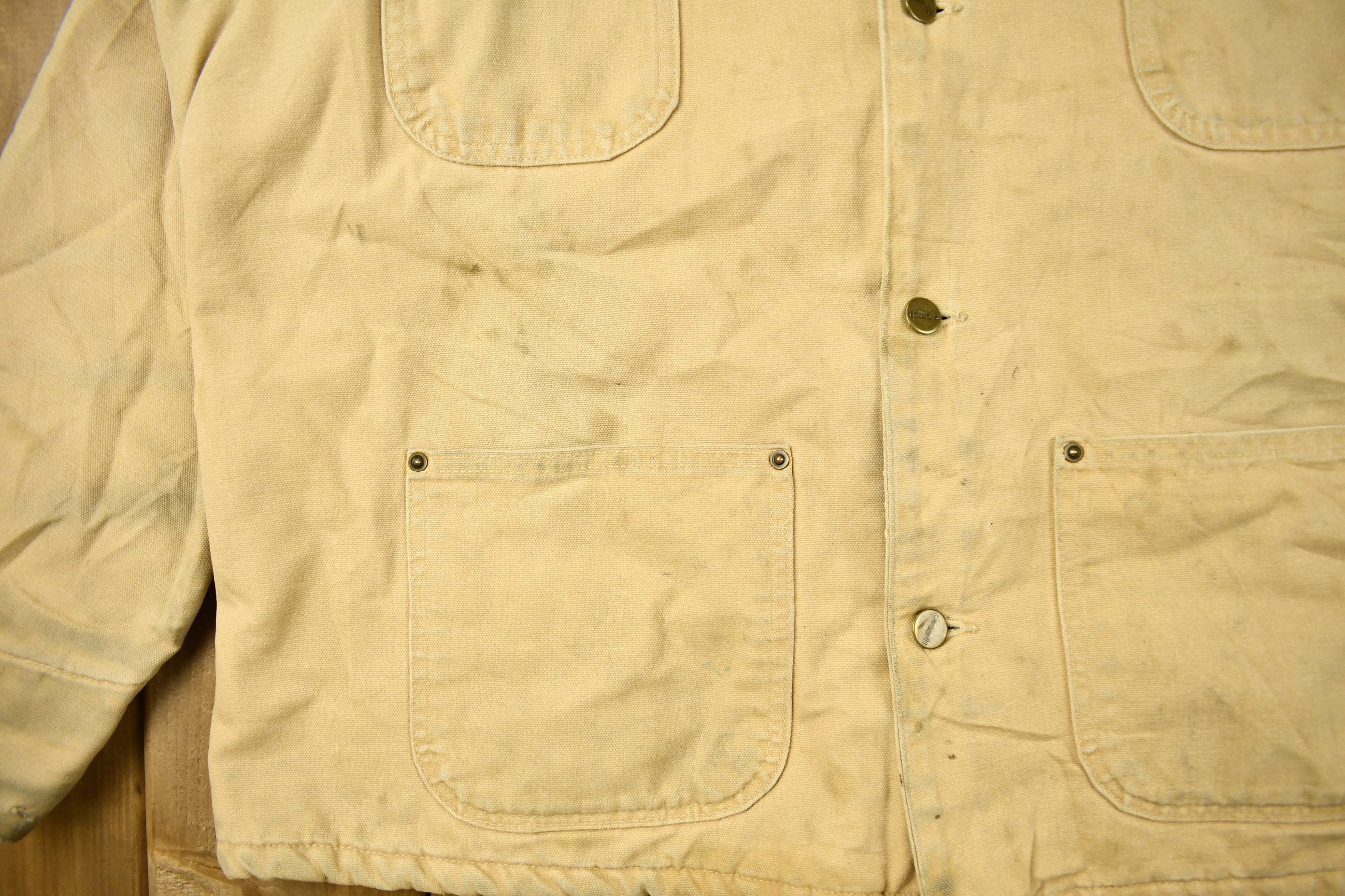 Vintage 1980s Tan Carhartt Chore Coat