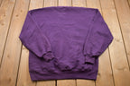 Vintage 1990s Russell Athletics Blank Purple Crewneck Sweatshirt
