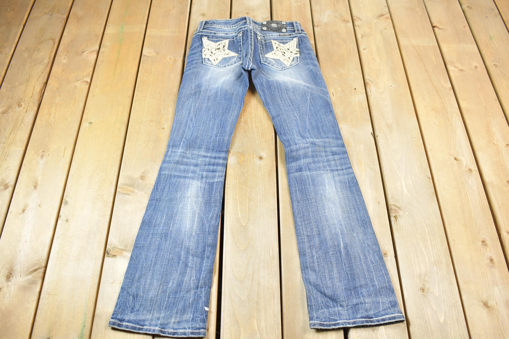 Vintage Y2K Miss Me Bedazzled Low Rise Jeans Size 26x33