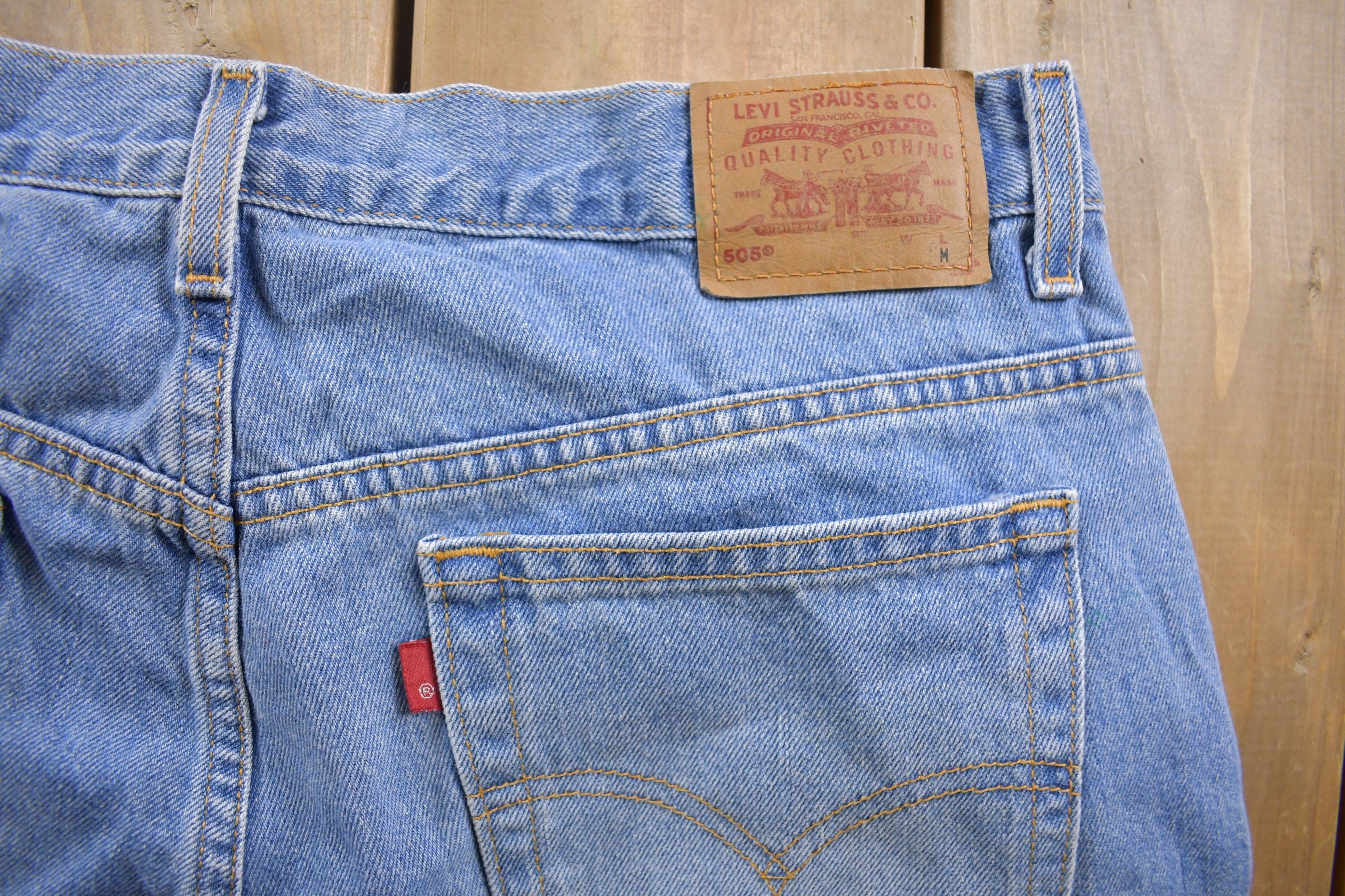 Vintage 1990s Levi's 505 Blank Red Tab Denim Jeans Size 34 x 31 / Vintage Denim / Streetwear / Jeans / Vintage Levi's