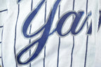 Vintage 1990s New york Yankees Pinstripe Majestic Button Up Shirt MLB Graphic T-Shirt