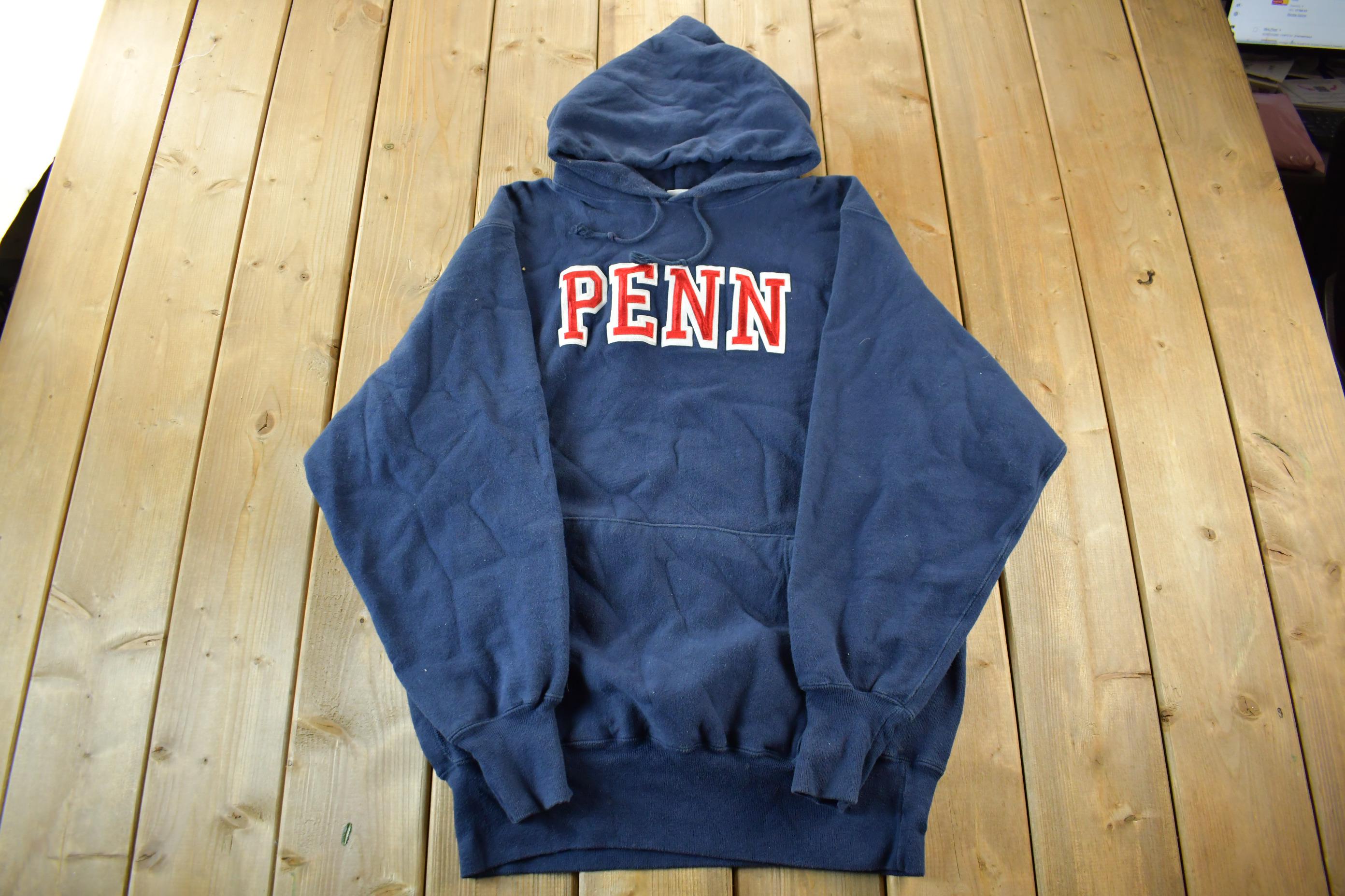 Vintage 1990s Penn State University Champion Reverse Weave Hoodie Sweatshirt