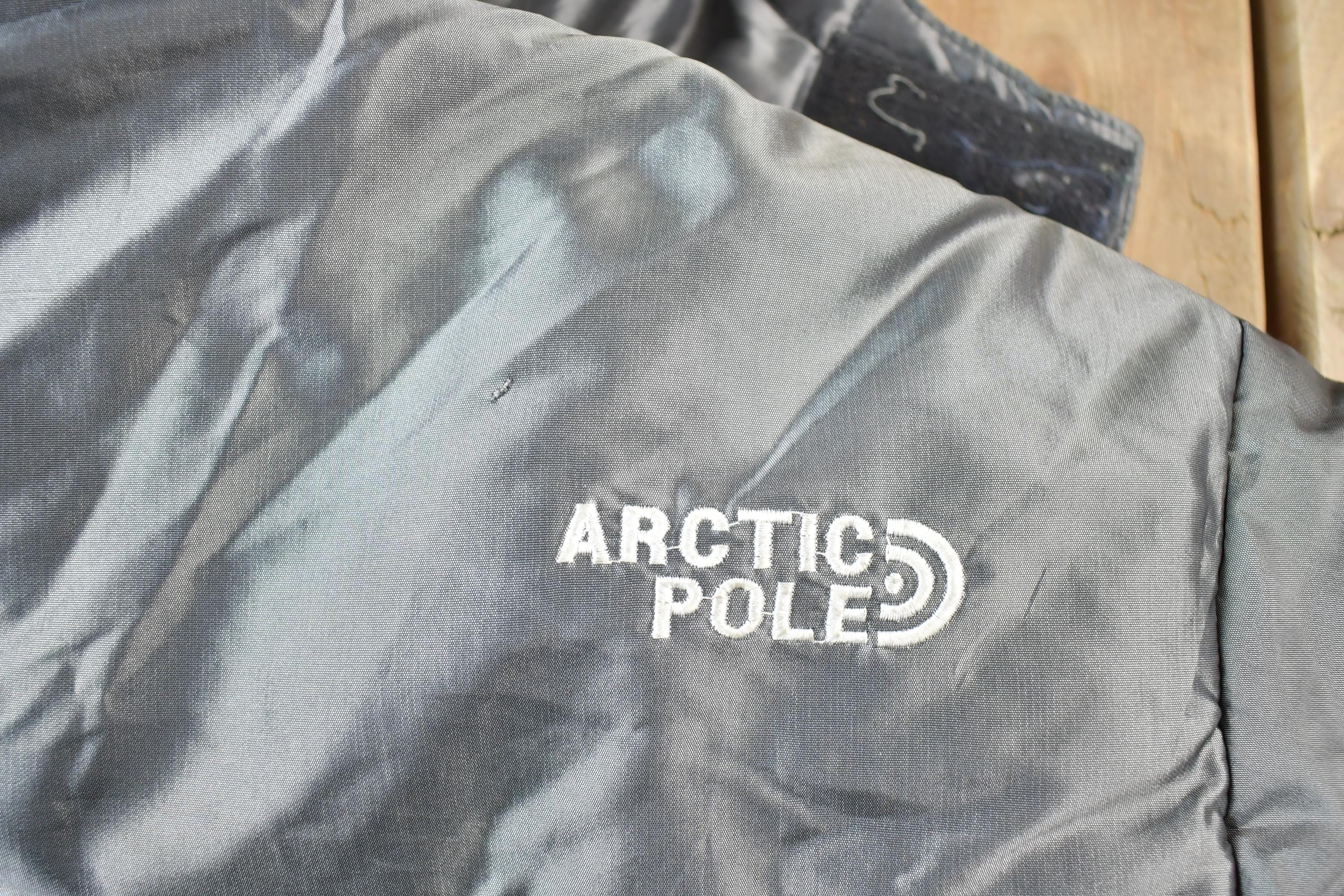 Vintage 1990s America Arctic Pole Silver Puffer Long Ski Snowboard Jacket