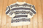 Vintage 1990s Quichua Maqui Wool Knit Crewneck Sweater Women's L