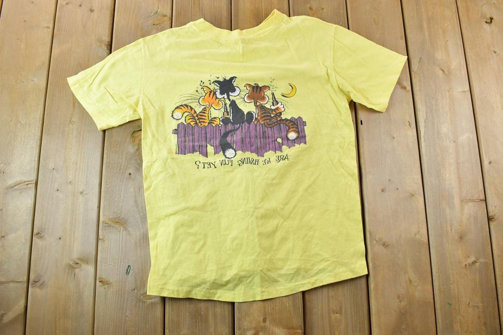 Vintage 1990s Myrtle Beach Alley Cats Souvenir T-Shirt / Vintage Streetwear / Vacation Tee / Travel T Shirt