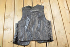 Vintage 1980s Golden Crown Leather Vest
