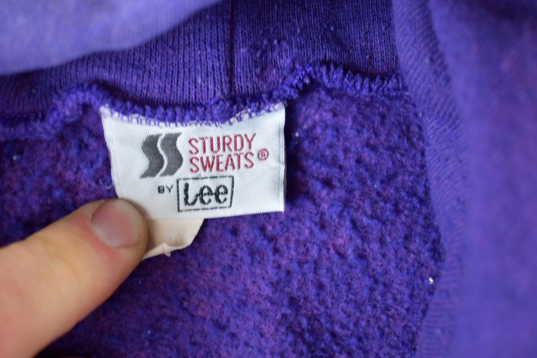 Vintage 1990s Lee Sturdy Sweats Blank Hoodie Made In USA / 90s Hoodie / Vintage Sweater / Color Block /