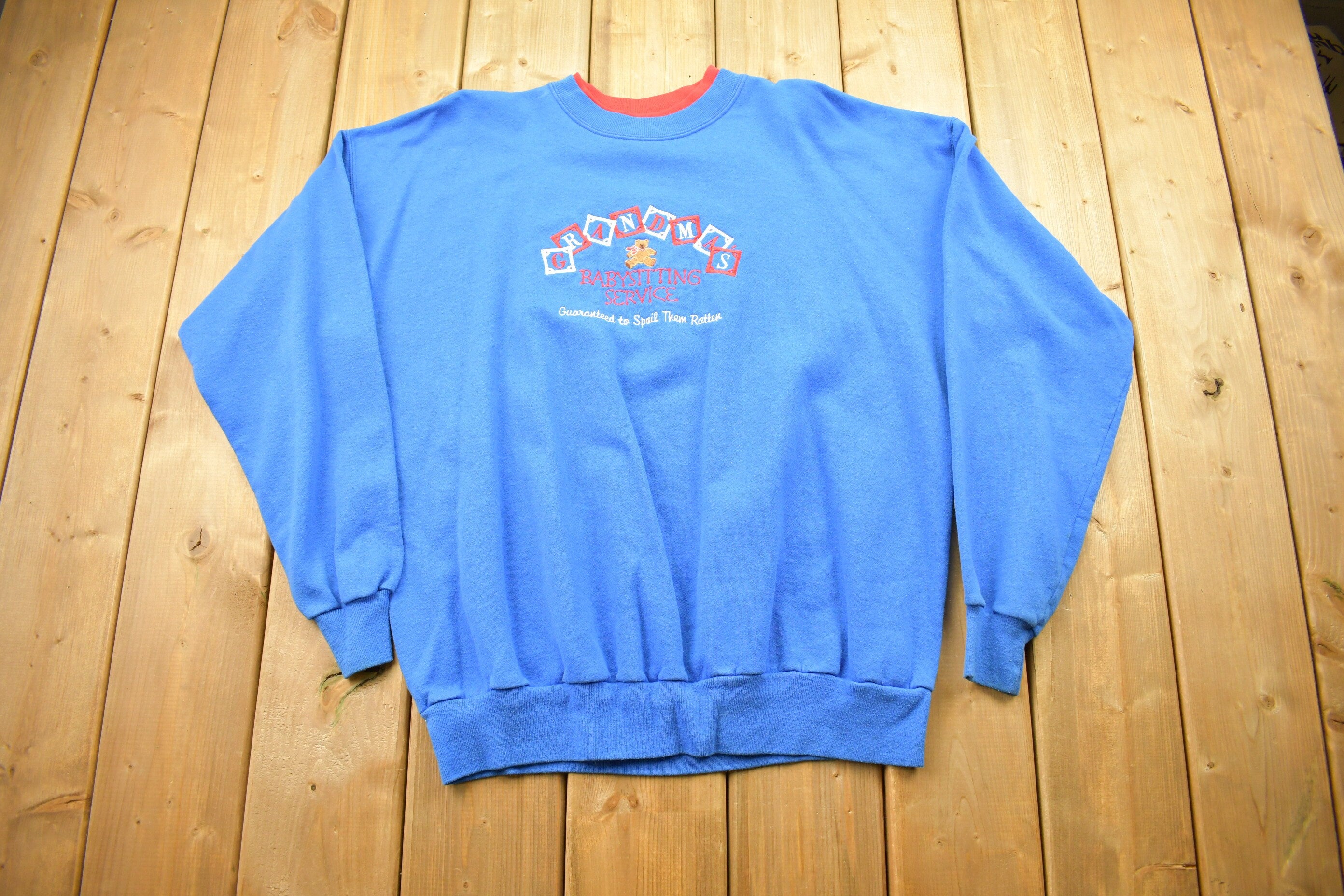 Vintage 1990s Grandma's Babysitting Service Crewneck Sweater