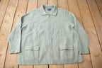 Vintage 1990s Lands End Knit Zip Up Sweater