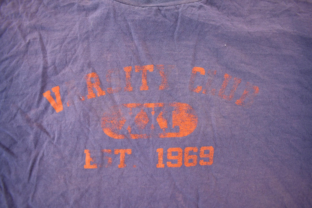 Vintage 1990s Varsity Club Distressed Faded Graphic T-Shirt