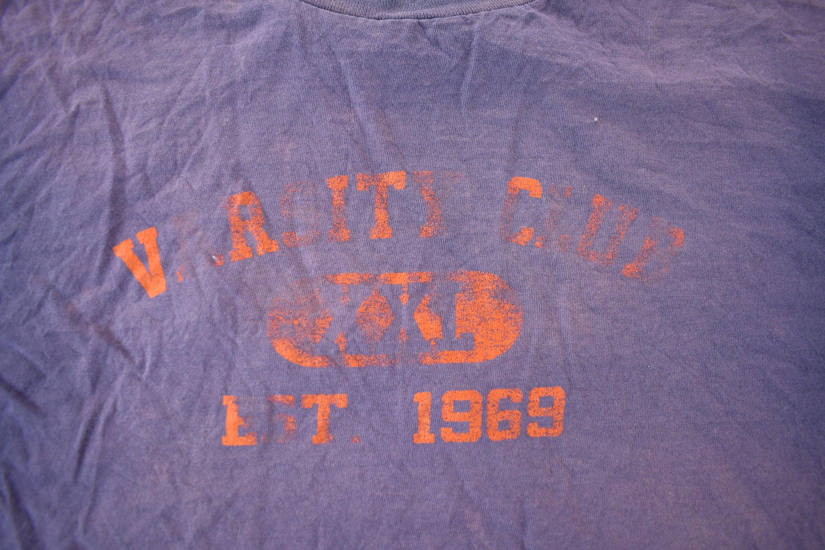 Vintage 1990s Varsity Club Distressed Faded Graphic T-Shirt