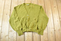 Vintage 1970s Beeline Knit Perfect Mild Distress Cardigan Sweater Made In USA