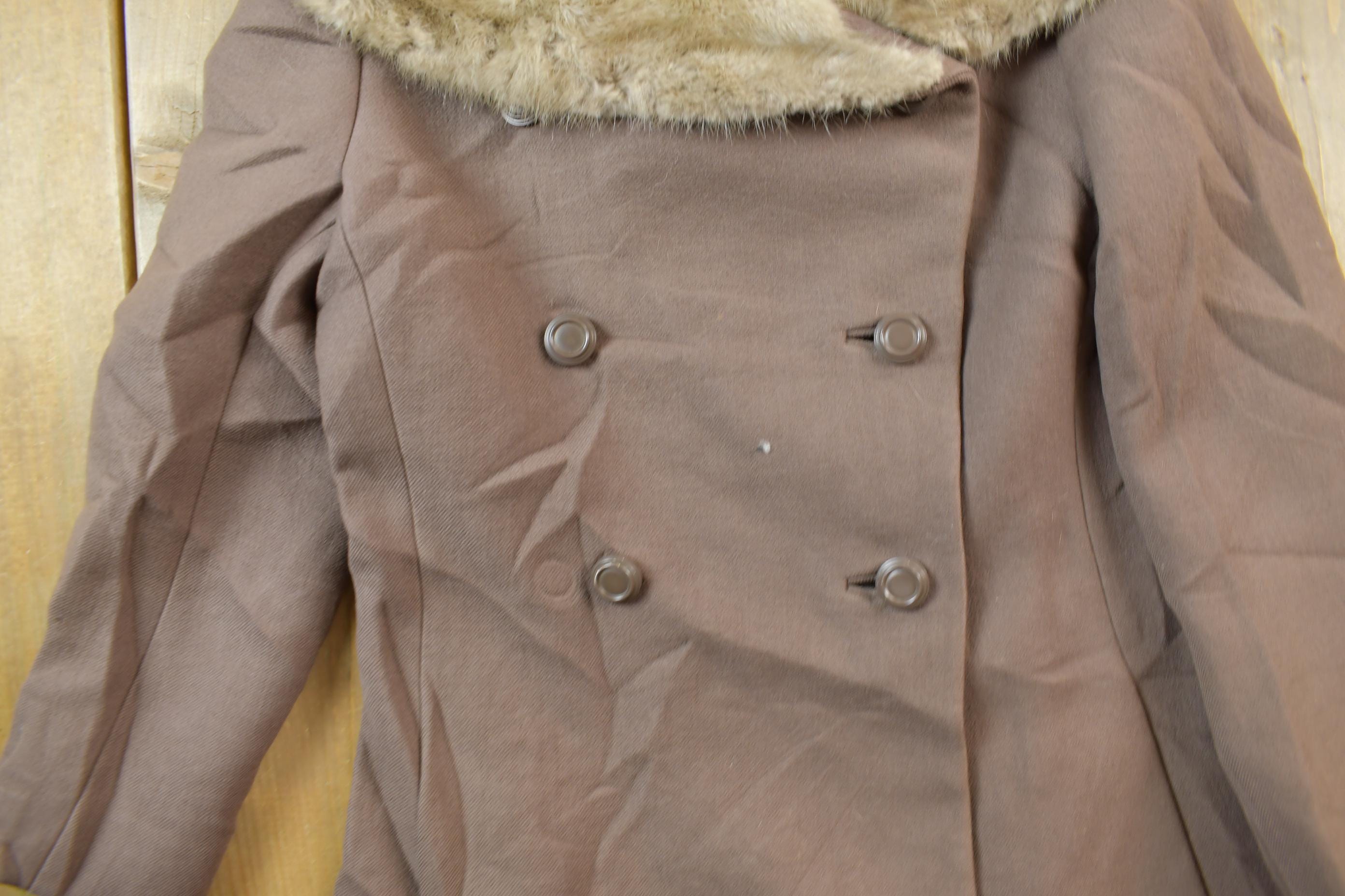 Vintage 1980s Simpsons Salon Vendome Full Length Wool Jacket