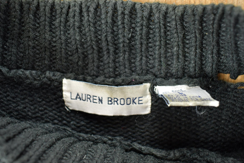 Vintage 1990s Lauren Brooke Cable Knit Crewneck Sweater