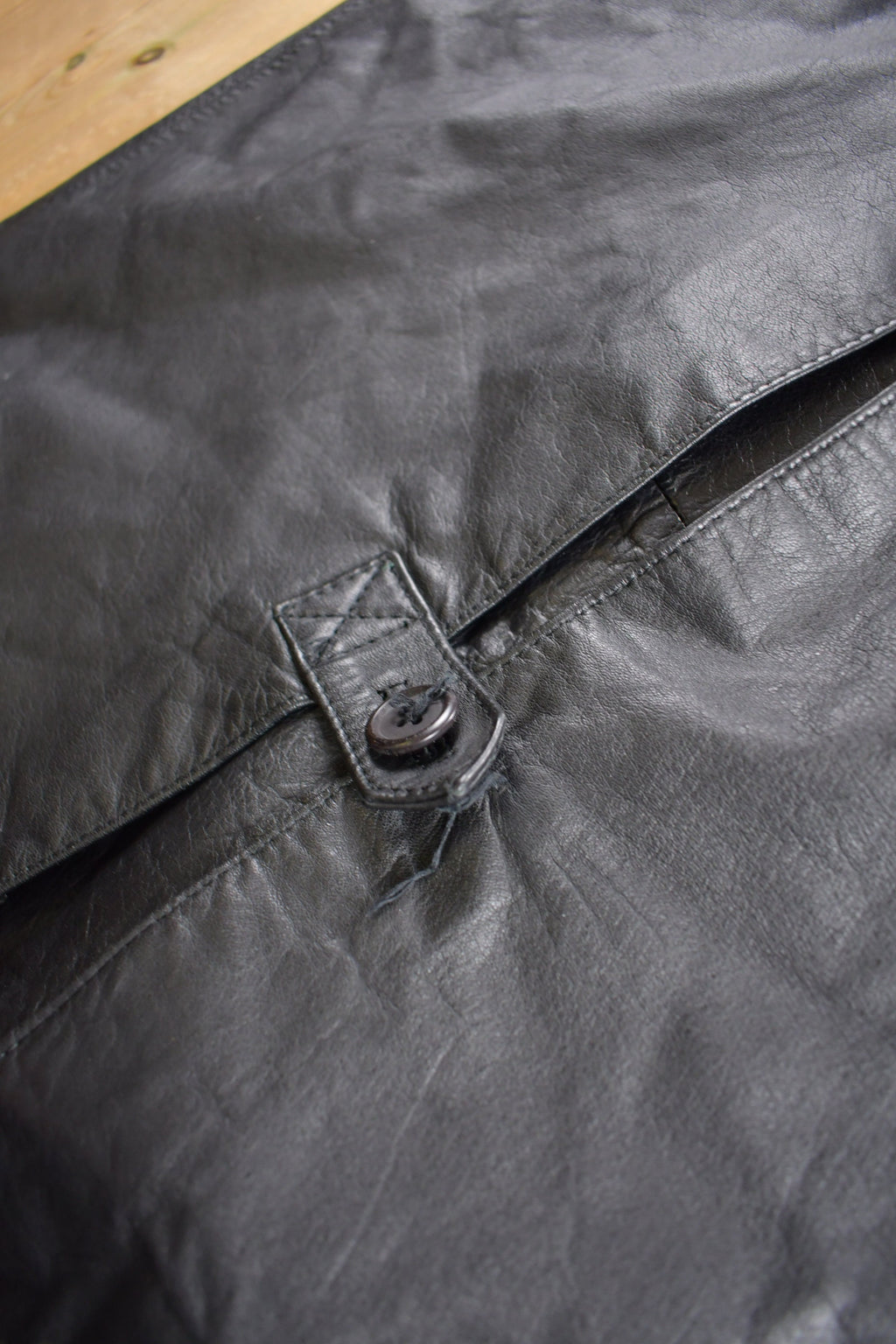 Vintage 1990s Pelle Studio Leather Trench Coat