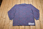 Vintage 1990s Abstract Mock Neck Sweatshirt